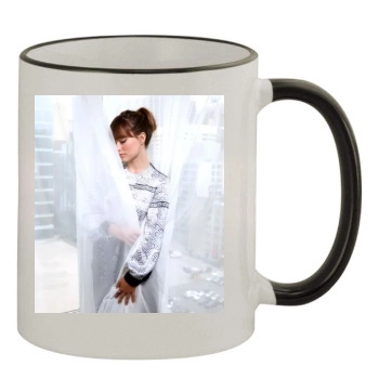 Olivia Wilde 11oz Colored Rim & Handle Mug