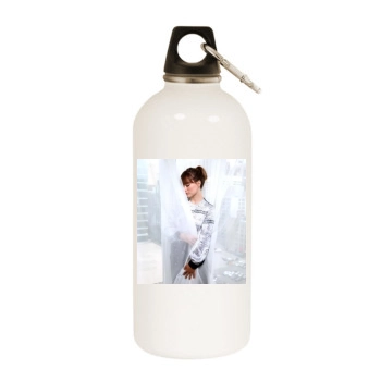 Olivia Wilde White Water Bottle With Carabiner