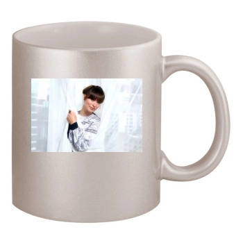 Olivia Wilde 11oz Metallic Silver Mug