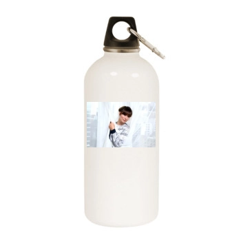 Olivia Wilde White Water Bottle With Carabiner