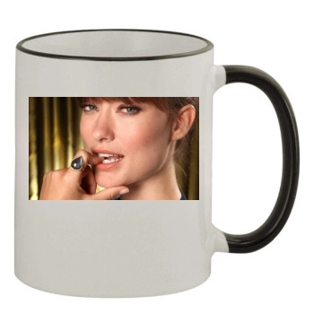 Olivia Wilde 11oz Colored Rim & Handle Mug