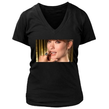 Olivia Wilde Women's Deep V-Neck TShirt