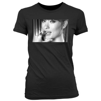 Olivia Wilde Women's Junior Cut Crewneck T-Shirt