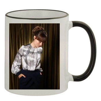 Olivia Wilde 11oz Colored Rim & Handle Mug