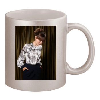 Olivia Wilde 11oz Metallic Silver Mug