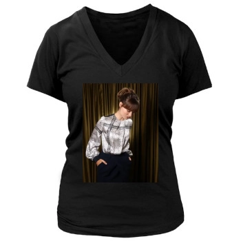 Olivia Wilde Women's Deep V-Neck TShirt