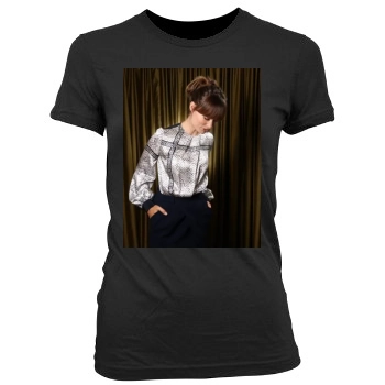 Olivia Wilde Women's Junior Cut Crewneck T-Shirt