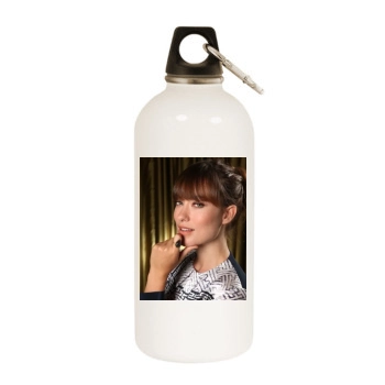 Olivia Wilde White Water Bottle With Carabiner