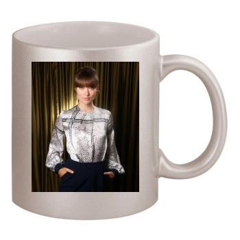 Olivia Wilde 11oz Metallic Silver Mug