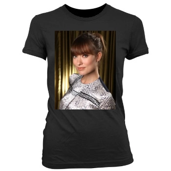 Olivia Wilde Women's Junior Cut Crewneck T-Shirt