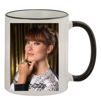 Olivia Wilde 11oz Colored Rim & Handle Mug