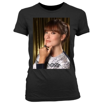 Olivia Wilde Women's Junior Cut Crewneck T-Shirt