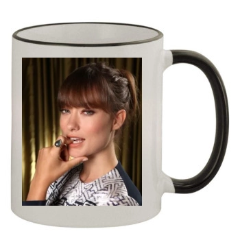 Olivia Wilde 11oz Colored Rim & Handle Mug