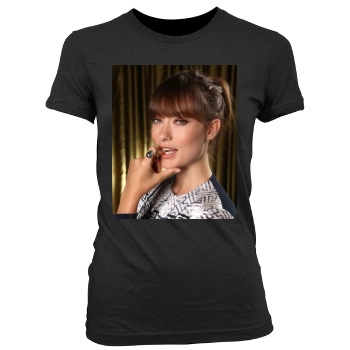 Olivia Wilde Women's Junior Cut Crewneck T-Shirt