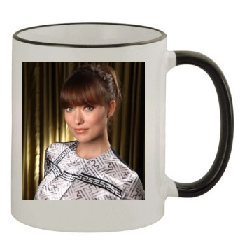 Olivia Wilde 11oz Colored Rim & Handle Mug