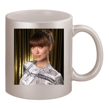 Olivia Wilde 11oz Metallic Silver Mug