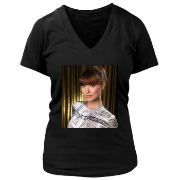 Olivia Wilde Women's Deep V-Neck TShirt