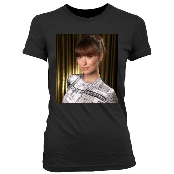 Olivia Wilde Women's Junior Cut Crewneck T-Shirt