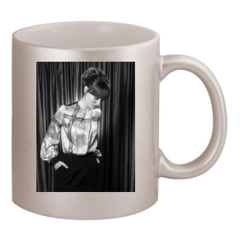 Olivia Wilde 11oz Metallic Silver Mug