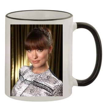 Olivia Wilde 11oz Colored Rim & Handle Mug