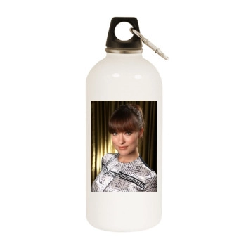 Olivia Wilde White Water Bottle With Carabiner