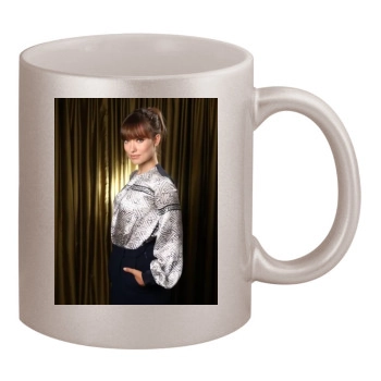 Olivia Wilde 11oz Metallic Silver Mug