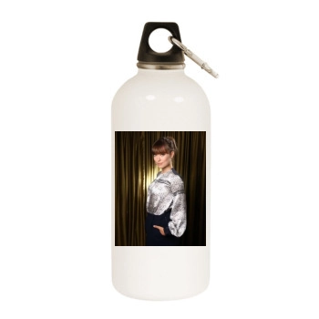 Olivia Wilde White Water Bottle With Carabiner