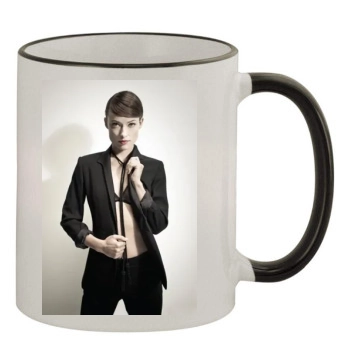 Olivia Wilde 11oz Colored Rim & Handle Mug