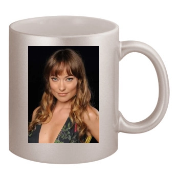 Olivia Wilde 11oz Metallic Silver Mug