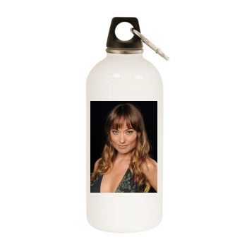 Olivia Wilde White Water Bottle With Carabiner