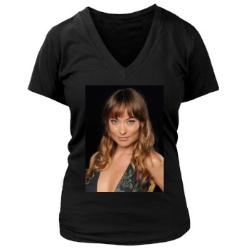 Olivia Wilde Women's Deep V-Neck TShirt