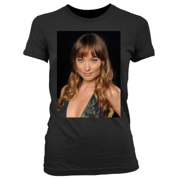 Olivia Wilde Women's Junior Cut Crewneck T-Shirt