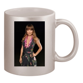 Olivia Wilde 11oz Metallic Silver Mug