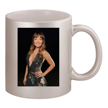 Olivia Wilde 11oz Metallic Silver Mug