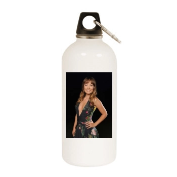 Olivia Wilde White Water Bottle With Carabiner