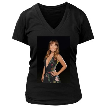 Olivia Wilde Women's Deep V-Neck TShirt