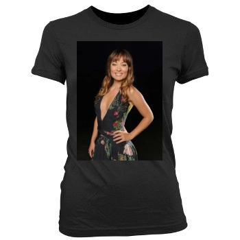 Olivia Wilde Women's Junior Cut Crewneck T-Shirt