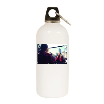 Olivia Wilde White Water Bottle With Carabiner