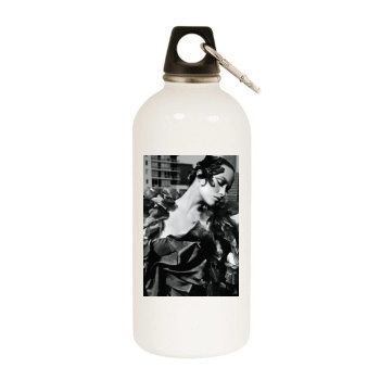 Olivia Wilde White Water Bottle With Carabiner