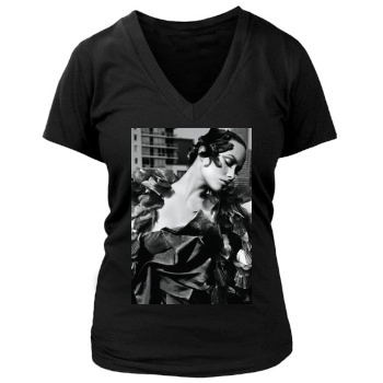 Olivia Wilde Women's Deep V-Neck TShirt