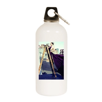 Olivia Wilde White Water Bottle With Carabiner