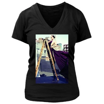 Olivia Wilde Women's Deep V-Neck TShirt