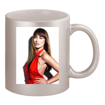 Olivia Wilde 11oz Metallic Silver Mug