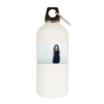 Olivia Wilde White Water Bottle With Carabiner