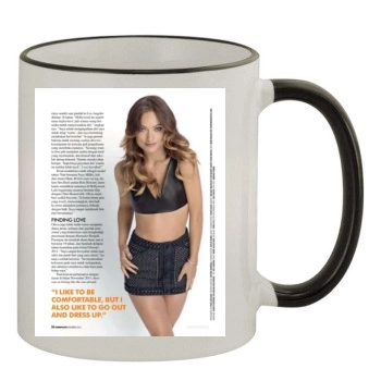 Olivia Wilde 11oz Colored Rim & Handle Mug