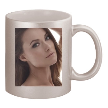 Olivia Wilde 11oz Metallic Silver Mug