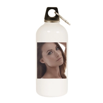 Olivia Wilde White Water Bottle With Carabiner