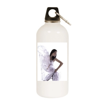 Olivia Wilde White Water Bottle With Carabiner