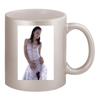 Olivia Wilde 11oz Metallic Silver Mug