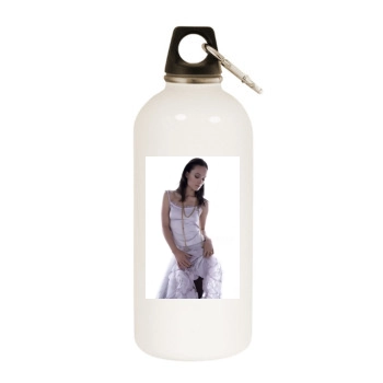 Olivia Wilde White Water Bottle With Carabiner